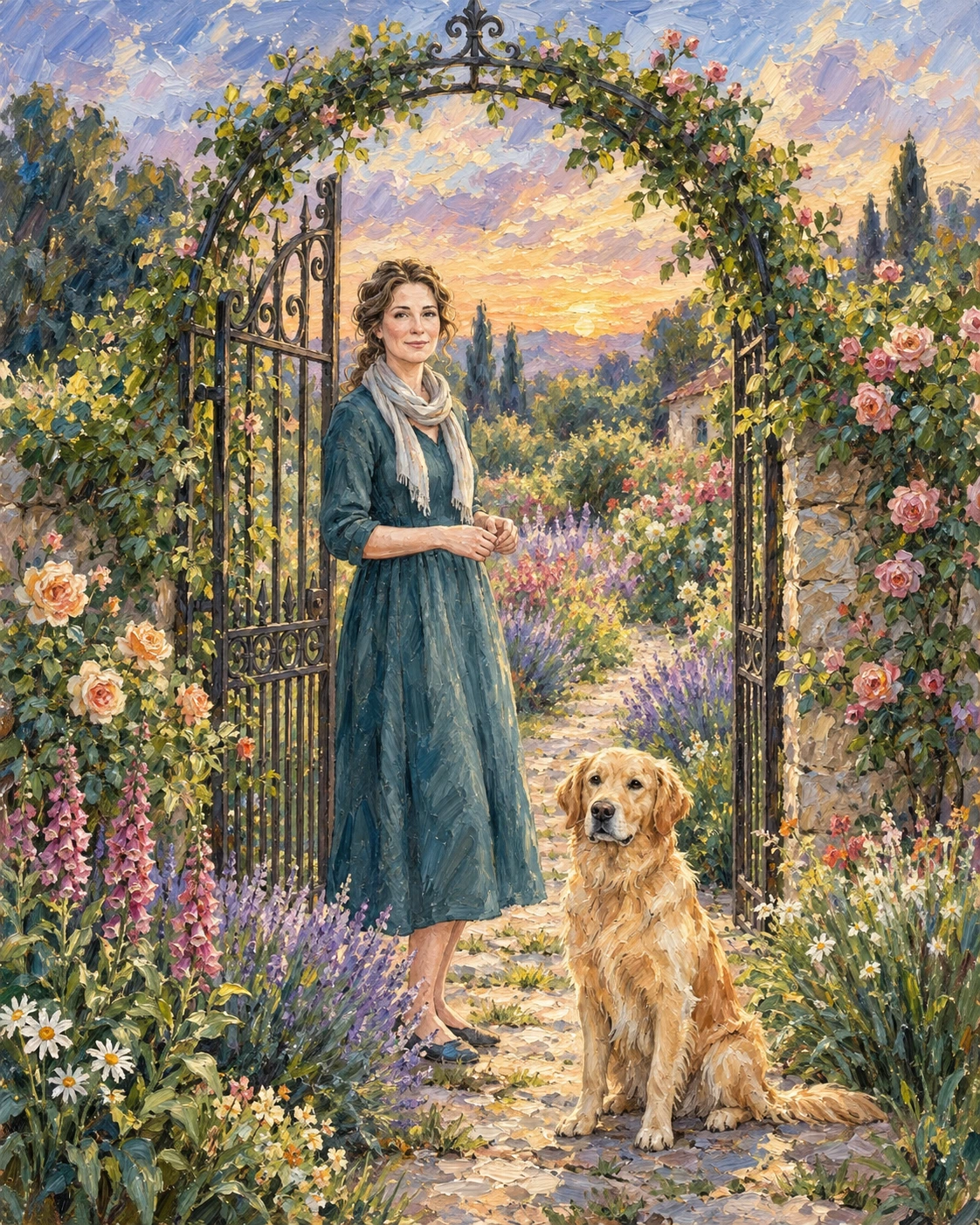 Garden Gate at Dusk